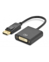 ASSMANN Kabel Displayport 1.1a z zatrzaskiem Typ DP/DVI-I(24+5) M/Ż czarny 0,15m - nr 1