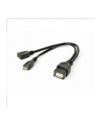 Gembird kabel USB 2.0 OTG AF -> USB micro BM + USB micro BF (zasilanie)