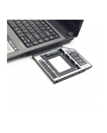 Gembird adapter/ramka HDD 5,25->2,5 slim 12mm(HDD/SSD zamiast CD/DVD w laptopie)