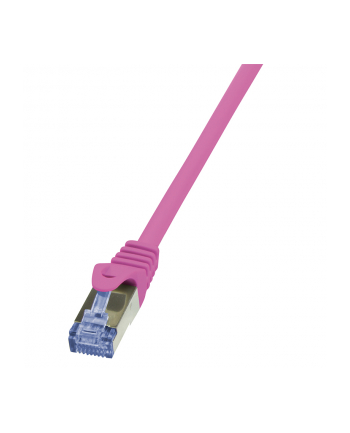 LOGILINK Patchcord Cat.6A 10G S/FTP PIMF PrimeLine 0,5m różowy