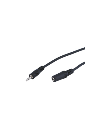 Techly Przedłużacz kabel audio stereo Jack 3.5mm M/F 1,8m czarny