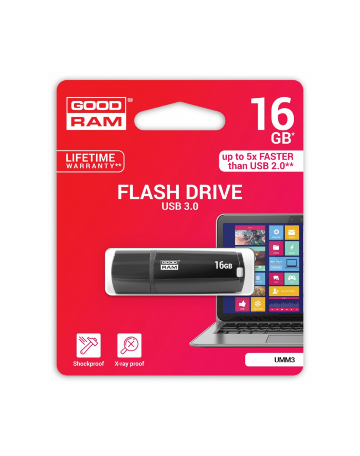 Goodram Flashdrive Mimic 16GB USB 3.0 czarny główny