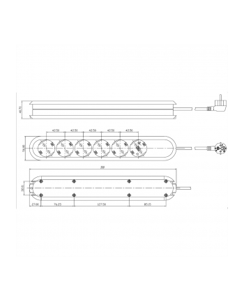 Bachmann 381.248k smart listwa zasilająca 6xgniazdo schuko  kabel zasilający 3m  kolor biały