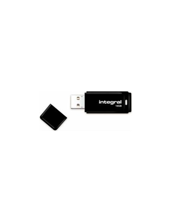 Integral USB 16GB Black, USB 2.0 with removable cap