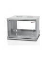 Techly Szafka wisząca ECO 19'' 6U/320 mm szklane drzwi zmontowana szara - nr 6