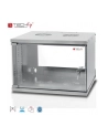 Techly Szafka wisząca ECO 19'' 6U/450 mm szklane drzwi zmontowana szara - nr 19