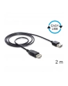 DeLOCK EASY USB2.0 A Wtyk-Gniazdo - czarny 2m - nr 27