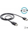 DeLOCK EASY USB2.0 A Wtyk-Gniazdo - czarny 2m - nr 33