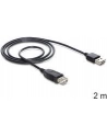DeLOCK EASY USB2.0 A Wtyk-Gniazdo - czarny 2m - nr 34