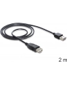 DeLOCK EASY USB2.0 A Wtyk-Gniazdo - czarny 2m - nr 37