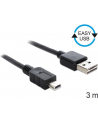 DeLOCK EASY USB 2.0-A > mini USB czarny 3m - Wtyk/Wtyk - nr 25