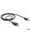 DeLOCK EASY USB2.0 A Wtyk-Gniazdo - czarny 2m - nr 17