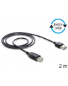 DeLOCK EASY USB2.0 A Wtyk-Gniazdo - czarny 2m - nr 20