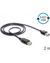 DeLOCK EASY USB2.0 A Wtyk-Gniazdo - czarny 2m - nr 26