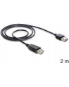 DeLOCK EASY USB2.0 A Wtyk-Gniazdo - czarny 2m - nr 27