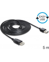 DeLOCK EASY USB2.0 A Wtyk-Gniazdo - czarny 5m - nr 22