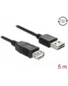 DeLOCK EASY USB2.0 A Wtyk-Gniazdo - czarny 5m - nr 23