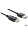 DeLOCK EASY USB2.0 A Wtyk-Gniazdo - czarny 5m - nr 10