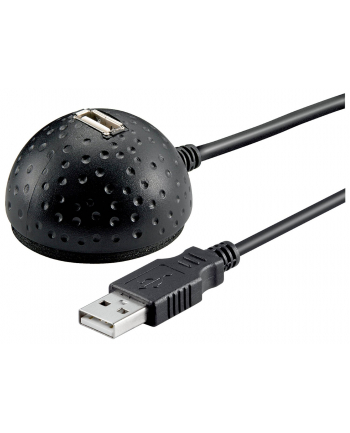 goobay przedłużacz USB 2.0 na biurko - czarny  - 1.5m