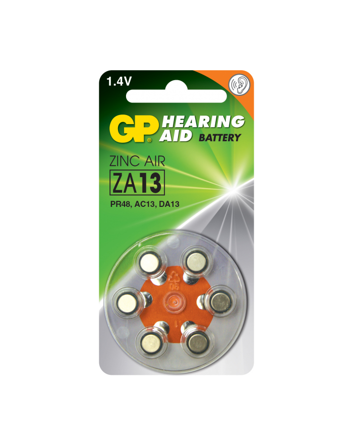 GP Battery GP Bateria do aparatów słuchowych PR48 blister 6szt. główny