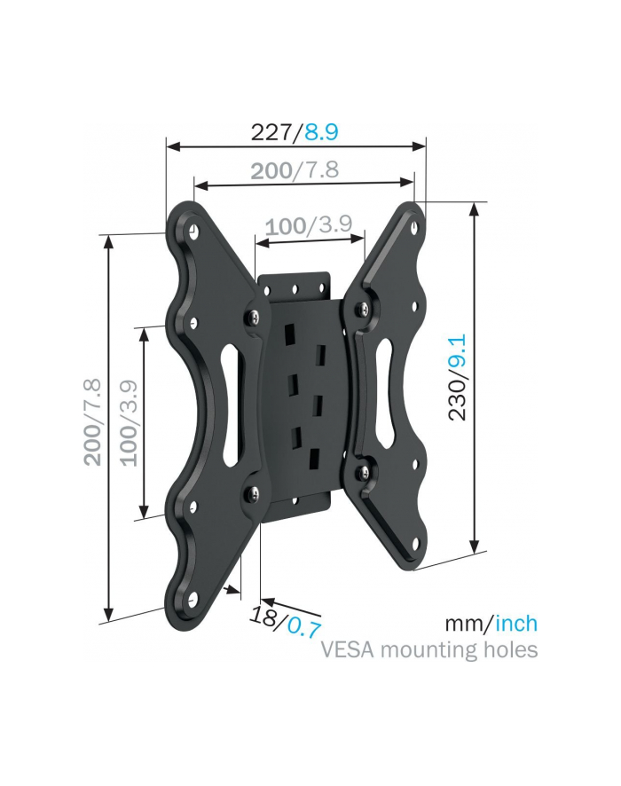 Vogel`s MNT 100 WALLMOUNT M FLAT Mount Massive  LEDLCD Wandhalter  19-37''  flach  200X200  50KG główny
