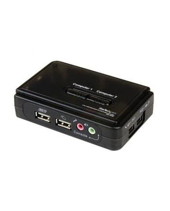 2 PORT USB KVM SWITCH W/ AUDIO StarTech.com 2 Port USB KVM Switch Kit mit Audio und Kabeln - 2-fach USB VGA Desktop Umschalter inkl. Kabel