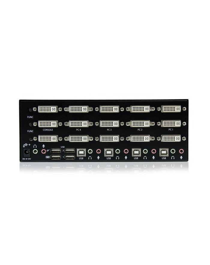 4 PORT DVI USB KVM SWITCH StarTech.com 4 Port Dreifach Monitor DVI USB KVM Switch mit Audio und USB 2.0 Hub - Tripel Monitor KVM Umschalter główny