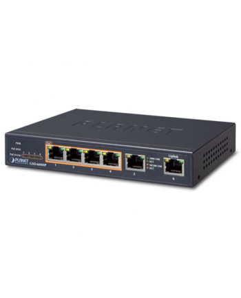 PLANET GSD-604HP Switch 4x GEth PoE AT 55W+ 2x GEth