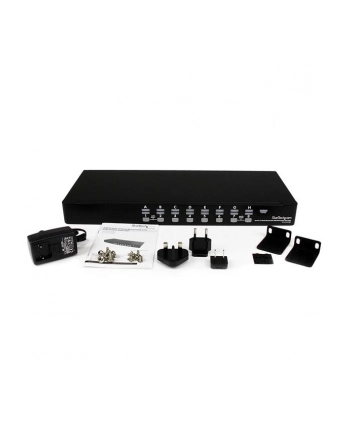 16 PORT USB KVM SWITCH StarTech.com 16 Port 1HE USB VGA KVM Switch mit OSD zur Rack-Montage - 16-fach Rackmount KVM Umschalter - Schwarz