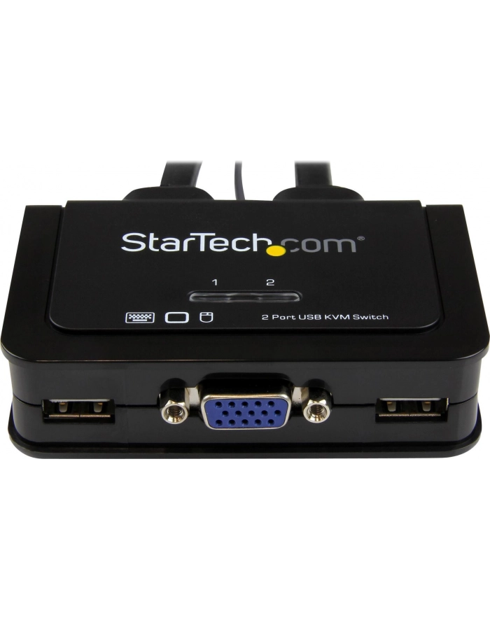 2PORT CABLE KVM WITH VGA USB StarTech.com 2 Port VGA USB KVM Switch Kabel - VGA KVM Umschalter USB Powered mit Fernumschaltung główny