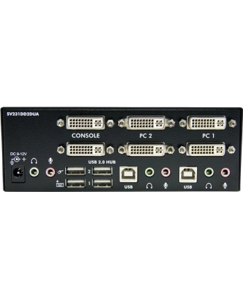 2 PORT DUAL DVI USB KVM SWITCH StarTech.com 2 Port DVI USB KVM Switch mit Audio und USB 2.0 Hub - 2-fach Dual DVI-I USB Umschalter