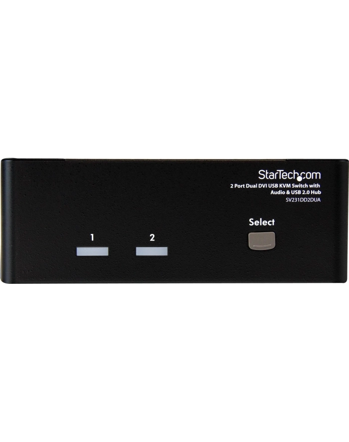 2 PORT DUAL DVI USB KVM SWITCH StarTech.com 2 Port DVI USB KVM Switch mit Audio und USB 2.0 Hub - 2-fach Dual DVI-I USB Umschalter główny