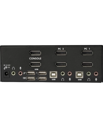 DISPLAYPORT USB KVM SWITCH StarTech.com 2 Port Dual DisplayPort USB KVM Switch mit Audio - DisplayPort Desktop KVM Umschalter mit USB Hub - 4xUSB Buchse 2xDP Buchse