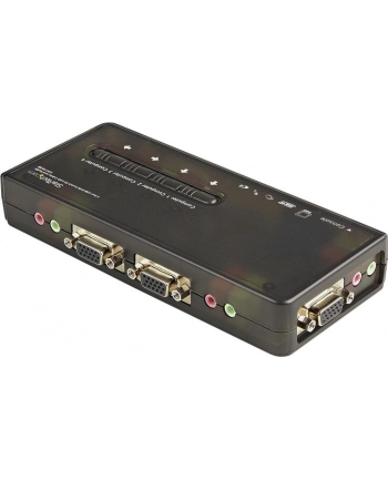 4 PORT USB KVM SWITCH und AUDI StarTech.com 4 Port VGA / USB KVM Switch inkl. Kabel und Audio - 4-fach VGA Desktop Umschalter