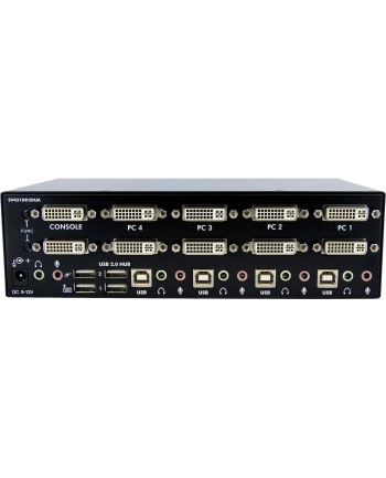 4 PORT DUAL DVI USB KVM SWITCH StarTech.com 4 Port Dual DVI USB KVM Switch/ Umschalter mit Audio und USB 2.0 Hub