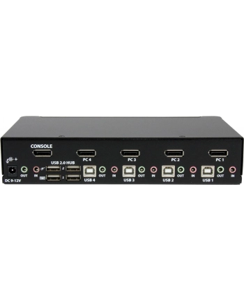 4 PORT DISPLAYPORT KVM SWITCH StarTech.com 4 Port DisplayPort USB KVM Switch mit Audio - DisplayPort Desktop KVM Umschalter mit USB Hub - 4xUSB Buchse 4xDP Buchse