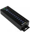 10 PORT INDUSTRIAL USB 3.0 HUB StarTech.com 10 Port Industrial USB 3.0 Hub - ESD and Surge Protection - DIN Rail or Surface-Mountable Metal Housing - nr 23