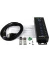 10 PORT INDUSTRIAL USB 3.0 HUB StarTech.com 10 Port Industrial USB 3.0 Hub - ESD and Surge Protection - DIN Rail or Surface-Mountable Metal Housing - nr 25