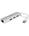 3PT PORTABLE USB 3.0 HUB + GBE StarTech.com 3 Port mobiler USB 3.0 Hub plus Gigabit Ethernet - Aluminium USB Hub mit Gigabit Ethernet Adapter - nr 27