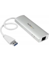 3PT PORTABLE USB 3.0 HUB + GBE StarTech.com 3 Port mobiler USB 3.0 Hub plus Gigabit Ethernet - Aluminium USB Hub mit Gigabit Ethernet Adapter - nr 30