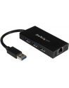 PORTABLE USB 3.0 HUB W/ GBE StarTech.com 3 Port USB 3.0 Hub mit Gigabit Ethernet Adapter aus Aluminum - Kompakter USB3 Hub mit GbE - nr 30
