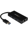 PORTABLE USB 3.0 HUB W/ GBE StarTech.com 3 Port USB 3.0 Hub mit Gigabit Ethernet Adapter aus Aluminum - Kompakter USB3 Hub mit GbE - nr 33