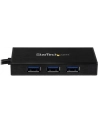 PORTABLE USB 3.0 HUB W/ GBE StarTech.com 3 Port USB 3.0 Hub mit Gigabit Ethernet Adapter aus Aluminum - Kompakter USB3 Hub mit GbE - nr 47