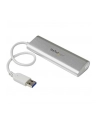 4 PORT PORTABLE USB 3.0 HUB StarTech.com 4 Port kompakter USB 3.0 Hub mit eingebautem Kabel - Aluminium USB Hub - Silber - nr 12