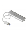 4 PORT PORTABLE USB 3.0 HUB StarTech.com 4 Port kompakter USB 3.0 Hub mit eingebautem Kabel - Aluminium USB Hub - Silber - nr 18