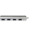 4 PORT PORTABLE USB 3.0 HUB StarTech.com 4 Port kompakter USB 3.0 Hub mit eingebautem Kabel - Aluminium USB Hub - Silber - nr 24