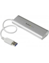 4 PORT PORTABLE USB 3.0 HUB StarTech.com 4 Port kompakter USB 3.0 Hub mit eingebautem Kabel - Aluminium USB Hub - Silber - nr 27