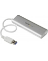 4 PORT PORTABLE USB 3.0 HUB StarTech.com 4 Port kompakter USB 3.0 Hub mit eingebautem Kabel - Aluminium USB Hub - Silber - nr 29