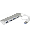 4 PORT PORTABLE USB 3.0 HUB StarTech.com 4 Port kompakter USB 3.0 Hub mit eingebautem Kabel - Aluminium USB Hub - Silber - nr 30