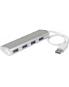 4 PORT PORTABLE USB 3.0 HUB StarTech.com 4 Port kompakter USB 3.0 Hub mit eingebautem Kabel - Aluminium USB Hub - Silber - nr 31
